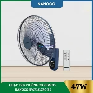 Quạt Treo Tường Có Remote Nanoco NWF1612RC-BL