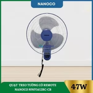 Quạt Treo Tường Có Remote Nanoco NWF1612RC-CB