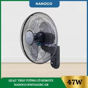 Quạt Treo Tường Có Remote Nanoco NWF1615RC-GR