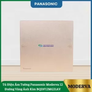 Tủ Điện Âm Tường Panasonic Moderva 12 Đường Vàng Ánh Kim BQDF12MG31AV