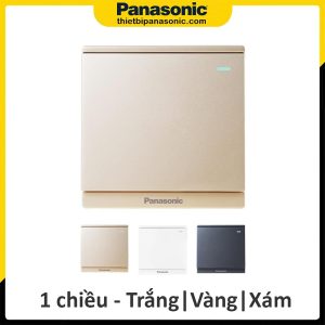 Bộ 1 công tắc 1 chiều Panasonic Trắng/Vàng/Xám