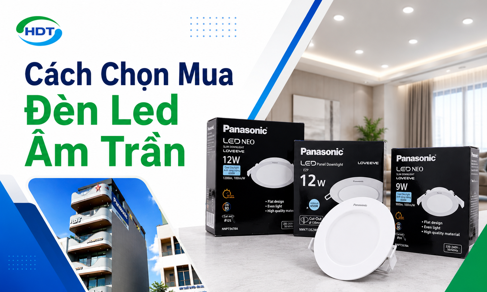 cách chọn mua đèn led âm trần