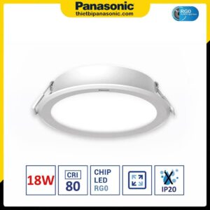 Đèn LED âm trần DN 2G Panasonic 18W đơn sắc tròn