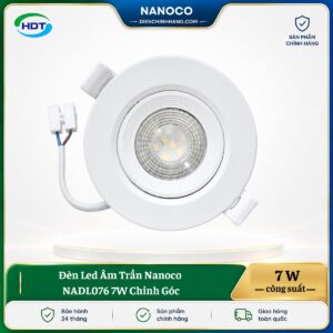 Đèn LED âm trần Nanoco NADL076 7W chỉnh góc