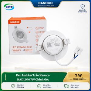 Đèn LED âm trần Nanoco NADL076 7W chỉnh góc