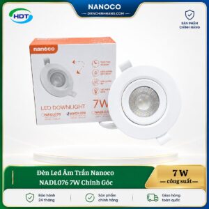 Đèn LED âm trần Nanoco NADL076 7W chỉnh góc