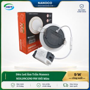 Đèn LED âm trần Nanoco NDL09CG90 9W đổi màu
