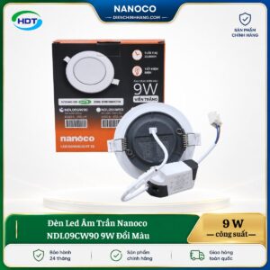 Đèn LED âm trần Nanoco NDL09CW90 9W đổi màu