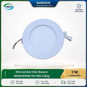 Đèn LED âm trần Nanoco NSD07CW90 7W đổi màu
