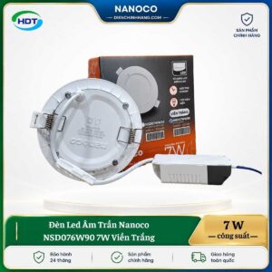 Đèn LED âm trần Nanoco NSD07CW90 7W đổi màu