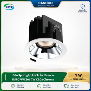 Đèn Spotlight Âm Trần Nanoco NSP07WC366 7W Chóa Chrome