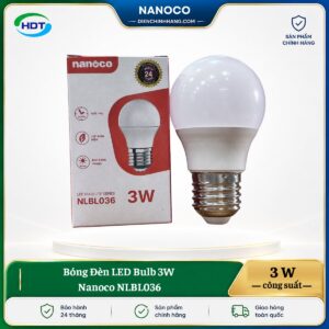 Bóng Đèn LED Bulb 3W Nanoco NLBL036