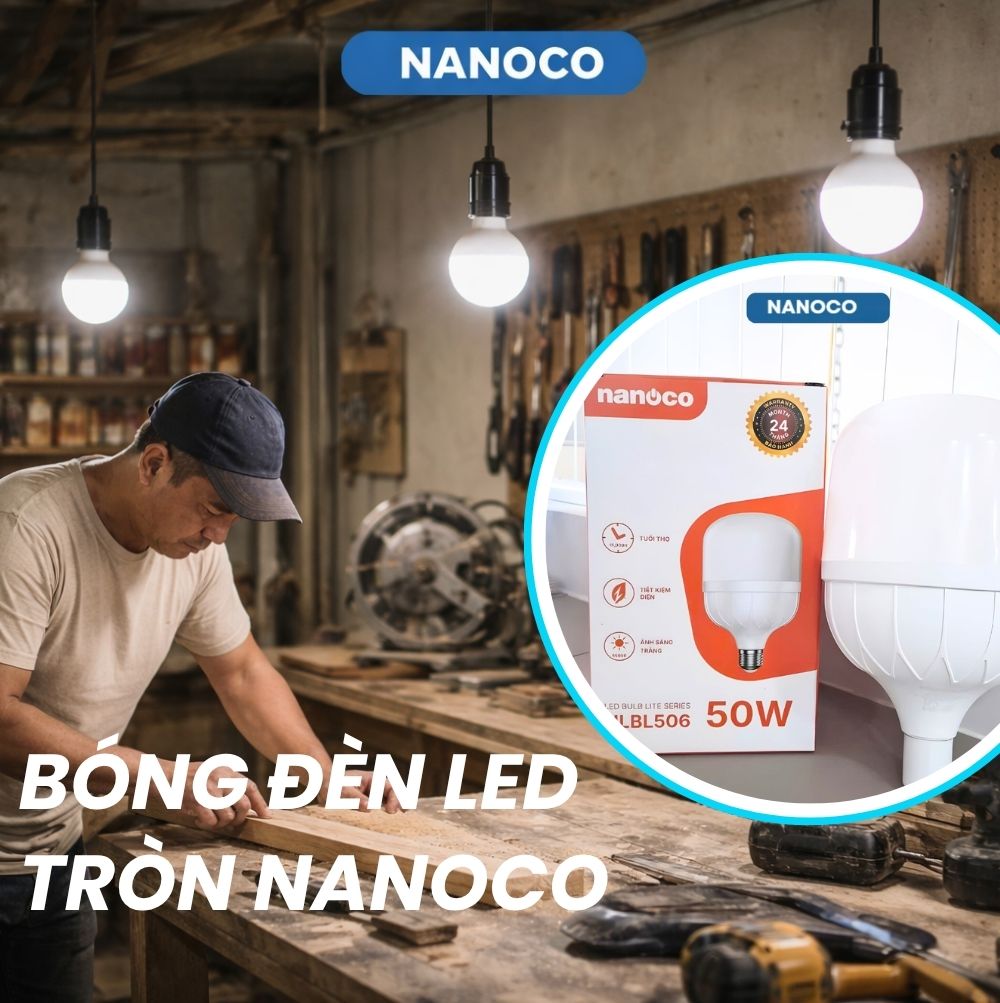Ứng dụng thực tế của Bóng Đèn Led Tròn Nanoco