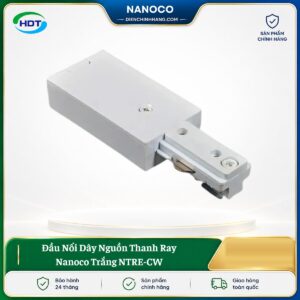 Đầu Nối Dây Nguồn Thanh Ray Nanoco Trắng NTRE-CW