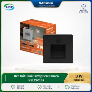 Đèn Hắt Chân Tường Và Cầu Thang Đen Nanoco NSLX901BS