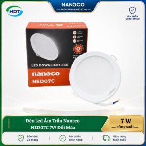 Đèn LED âm trần Nanoco NED07C 7W đổi màu