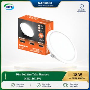 Đèn LED âm trần Nanoco NED186 18W