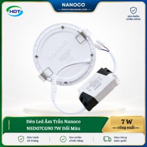 Đèn LED âm trần Nanoco NSD07CG90 7W đổi màu