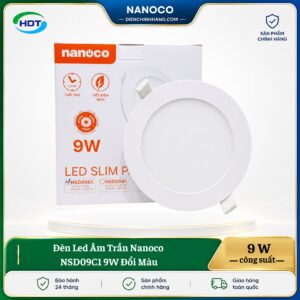 Đèn LED âm trần Nanoco NSD09C1 9W đổi màu