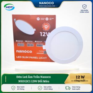 Đèn LED âm trần Nanoco NSD12C1 12W đổi màu