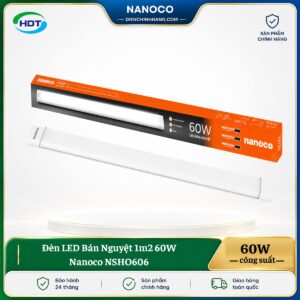 Đèn LED Bán Nguyệt 1m2 60W Nanoco NSHO606