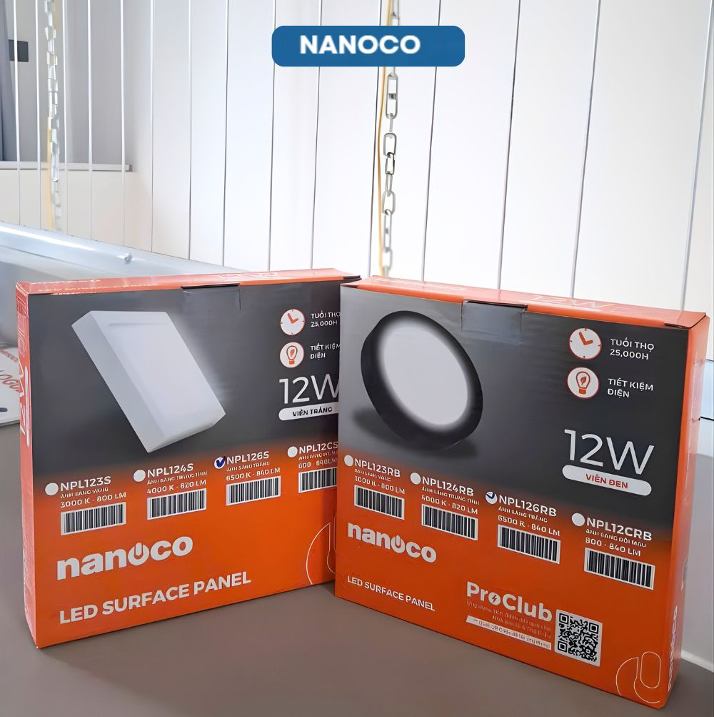đèn led ốp trần nổi Nanoco 