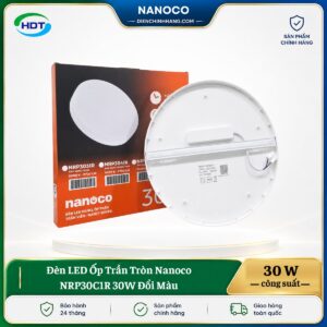 Đèn LED Ốp Trần Tròn Nanoco NRP30C1R 30W đổi màu
