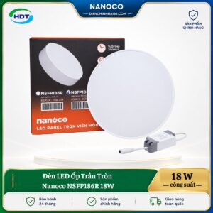Đèn LED Ốp Trần Tròn Nanoco NSFP186R 18W