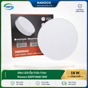 Đèn LED Ốp Trần Tròn Nanoco NSFP186R 18W