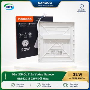 Đèn LED Ốp Trần Vuông Nanoco NRP22C1S 22W đổi màu