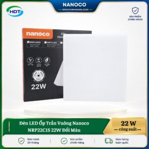 Đèn LED Ốp Trần Vuông Nanoco NRP22C1S 22W đổi màu