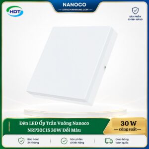 Đèn LED Ốp Trần Vuông Nanoco NRP30C1S 30W đổi màu