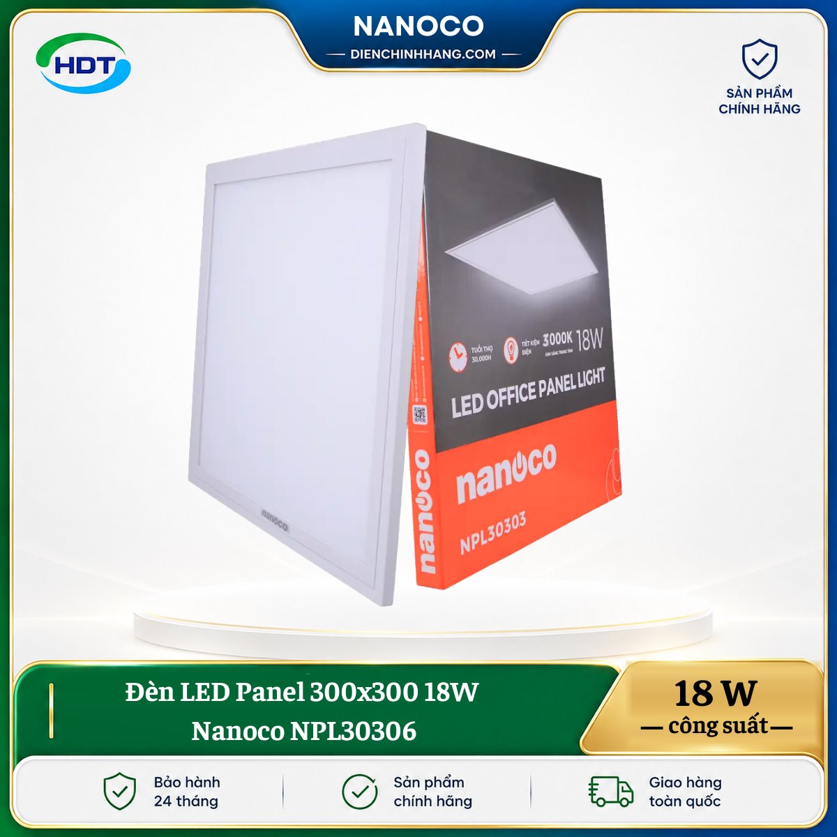 Đèn LED Panel 300x300 18W Nanoco NPL30306 - Ảnh 2