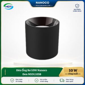 Đèn Ống Bơ 10W Nanoco Đen NSDL105B