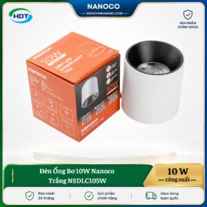 Đèn Ống Bơ 10W Nanoco Trắng NSDLC105W