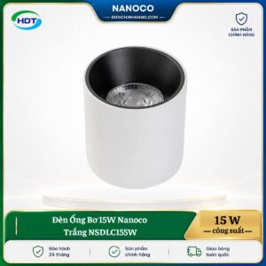 Đèn Ống Bơ 15W Nanoco Trắng NSDLC155W