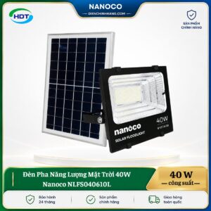 Đèn Pha Năng Lượng Mặt Trời 40W Nanoco NLFS040610L