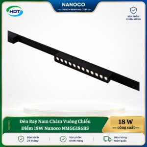 Đèn Ray Nam Châm Vuông Chiếu Điểm 18W Nanoco NMGG186BS