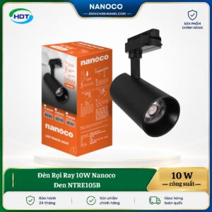 Đèn Rọi Ray 10W Nanoco Đen NTRE105B