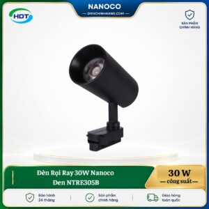 Đèn Rọi Ray 30W Nanoco Đen NTRE305B