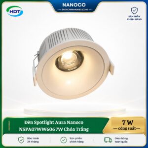 Đèn Spotlight Aura Nanoco NSPA07WW606 7W Chóa Trắng