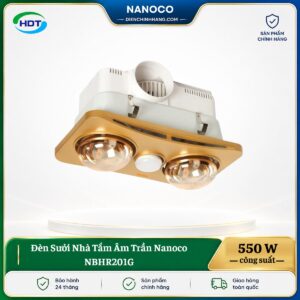 Đèn Sưởi Nhà Tắm Âm Trần Nanoco NBHR201G
