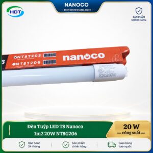 Đèn Tuýp LED T8 Nanoco 1m2 20W NT8G206