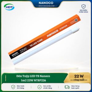Đèn Tuýp LED T8 Nanoco 1m2 22W NT8P226