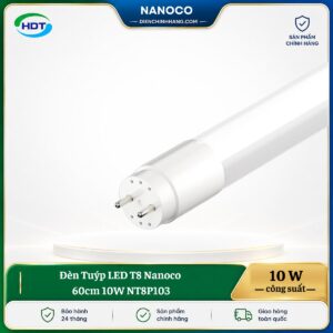 Đèn Tuýp LED T8 Nanoco 60cm 10W NT8P103