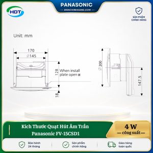 Máy Phát Ion Khử Mùi Panasonic FV-15CSD1
