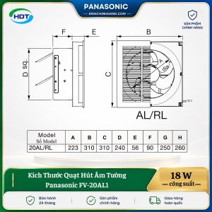 Quạt Hút Âm Tường Panasonic FV-20AL1