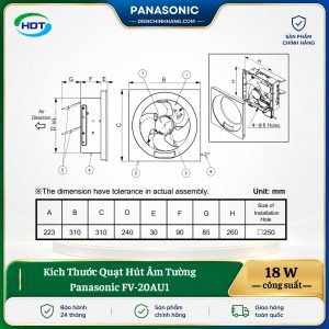 Quạt Hút Âm Tường Panasonic FV-20AU1
