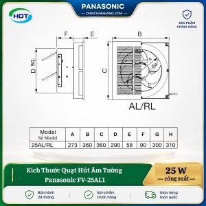 Quạt Hút Âm Tường Panasonic FV-25AL1