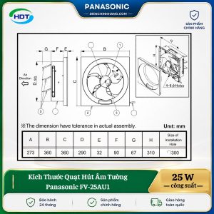 Quạt Hút Âm Tường Panasonic FV-25AU1